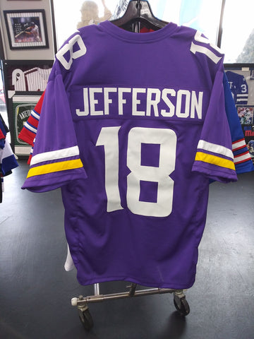 JUSTIN JEFFERSON VIKINGS SEWN STITCHED PURPLE JERSEY SIZE MENS XL