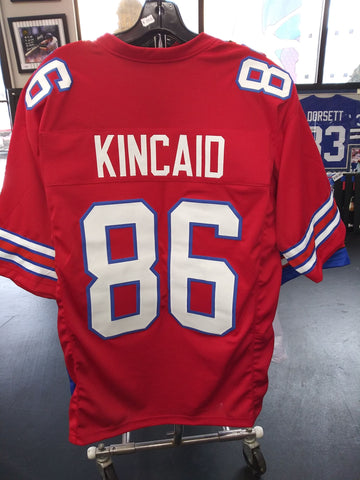 DALTON KINCAID BILLS SEWN STITCHED RED JERSEY SIZE MENS XL